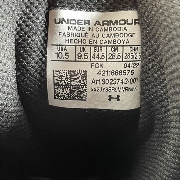 Under Armour Micro G Valsetz Mid Men 10.5 Triple Black Tactical Boots Waterproof - Picture 9 of 10